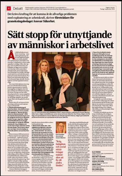 Ansvar Säkerhet, DI Debatt