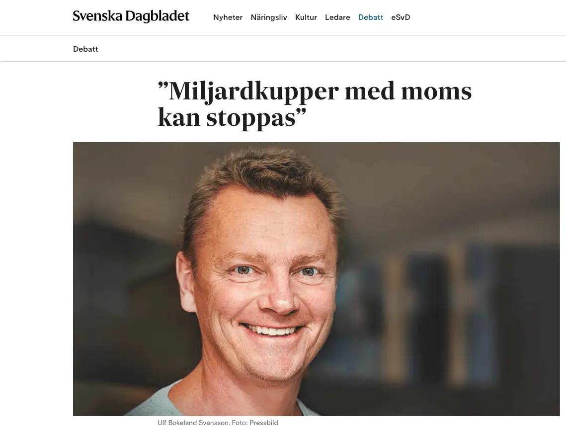 Björn Lundén, rapport med genomslag i SvD